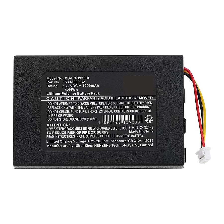 CS-LOG933SL 3.7V 1200mAh LOGITECH G533, G933 replaces 533-000132