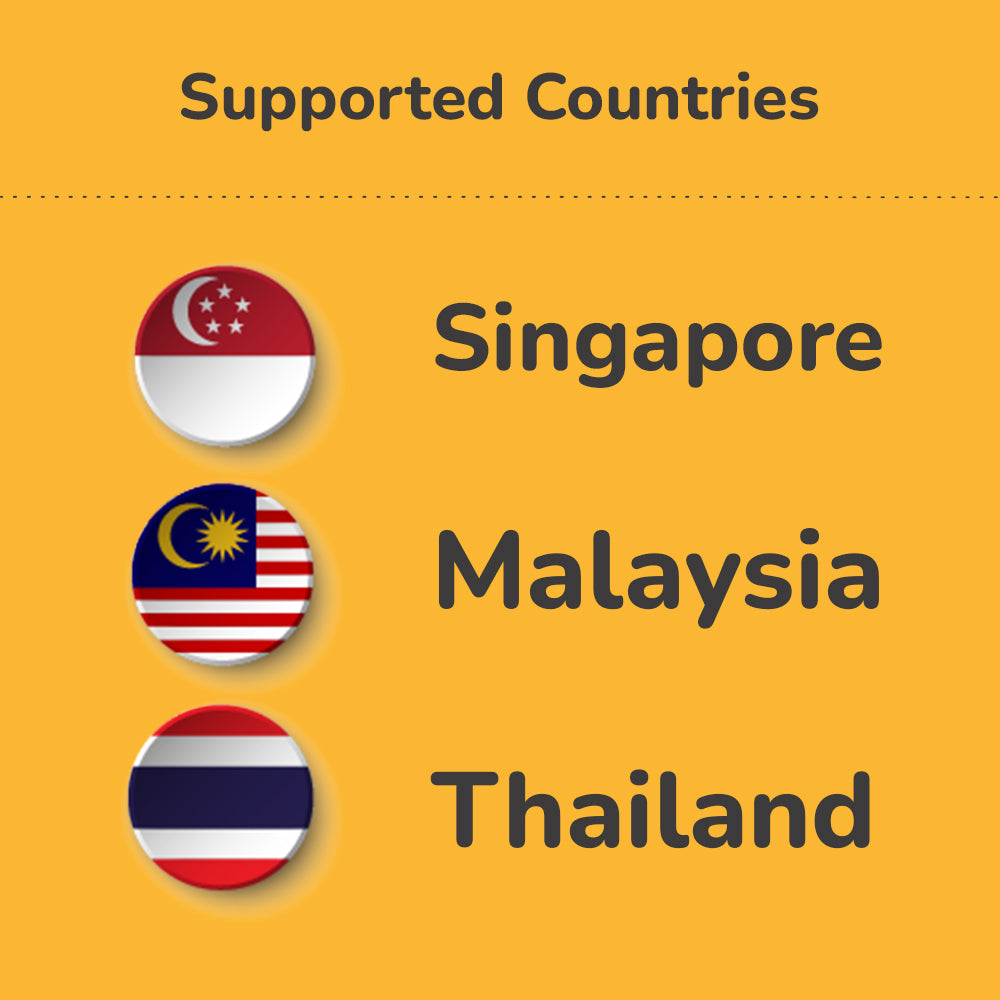 eSIM for Singapore Malaysia Thailand 2 to 8 days highspeed 4G Data & Voice call