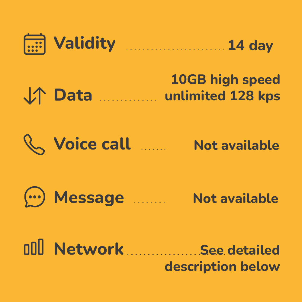 eSIM for Singapore Malaysia Thailand 2 to 8 days highspeed 4G Data & Voice call