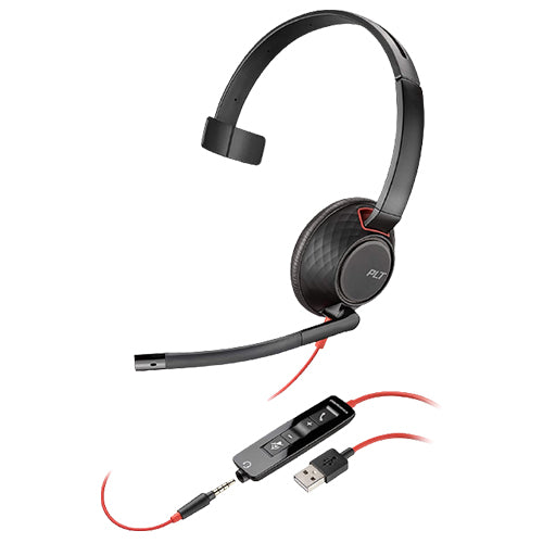 Plantronics/Poly Blackwire 5210 USB-A & 3.5mm Corded Headset