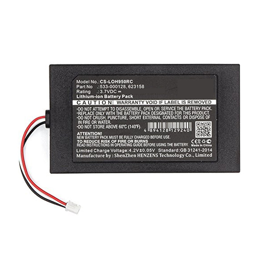 CS-LOH950RC 3.7V 1300mAh for Logitech 915-000257, 915-000260, Elite, Harmony 950