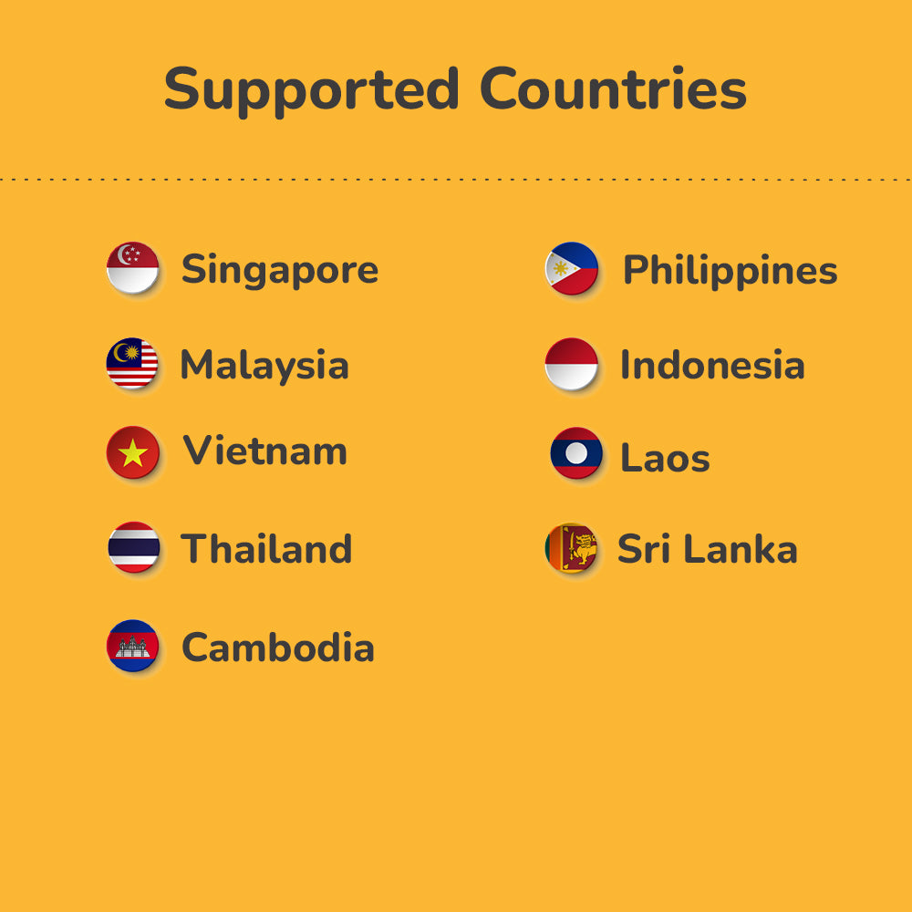 Southeast Asia travel eSIM 8 days | 5GB Highspeed | 4G Unlimited 2G