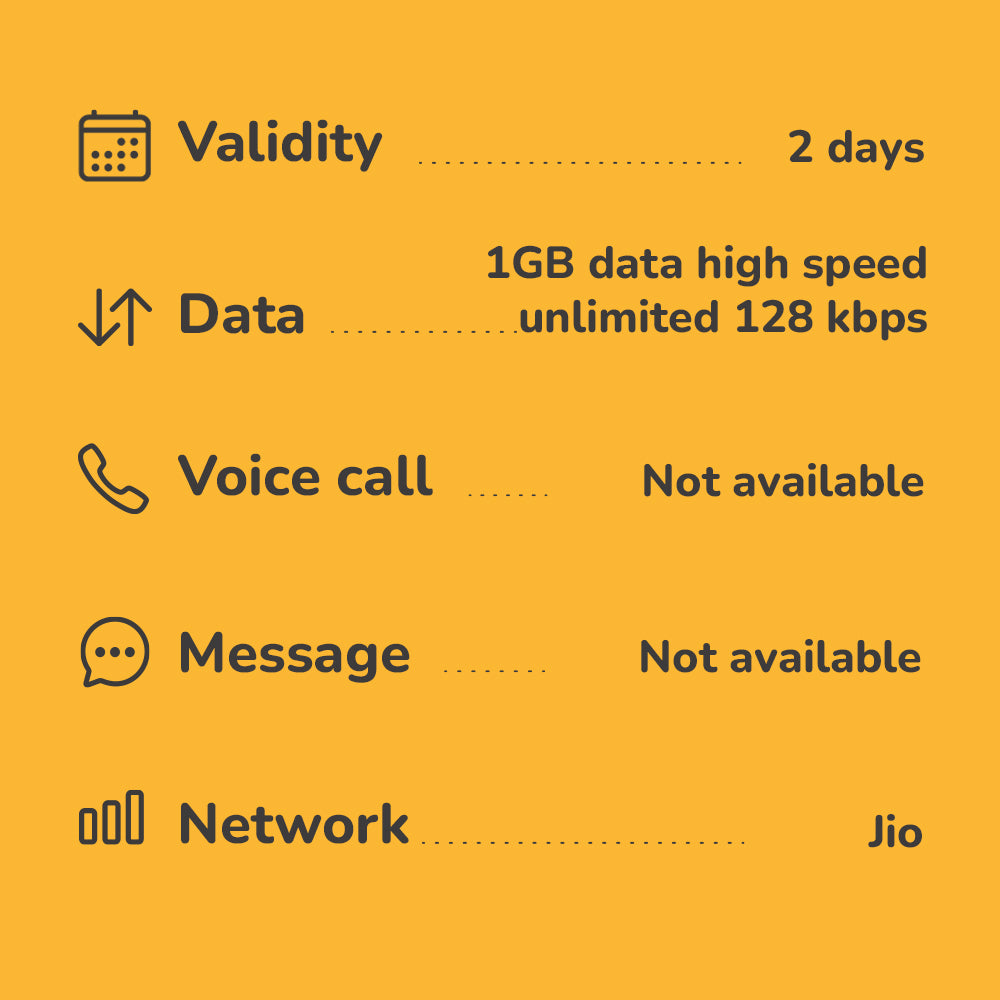 Taiwan travel eSIM 2 to 14 days | Highspeed 4G Data & Voice calls