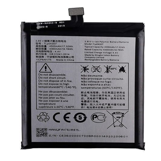Replacement Battery For Alcatel Mobile Phone TLP043D1 TLP043D7