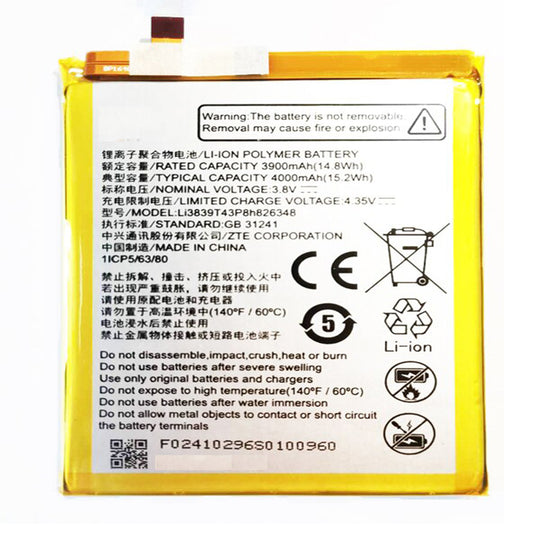 Replacement Battery For ZTE Mobile Phone Li3839T43P8h826348