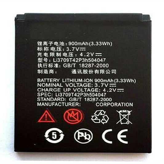Replacement Battery For ZTE Mobile Phone Li3709T42P3h504047