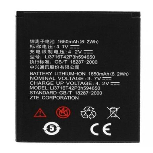 Replacement Battery For ZTE Mobile Phone Li3716T42P3h594650