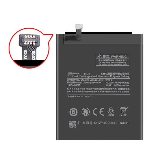 Replacement Battery For Xiaomi Mobile Phone BN31